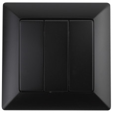 Выключатель Intro трехклавишный 10А-250В, 4-106-05 СУ Solo антрацит 10/100