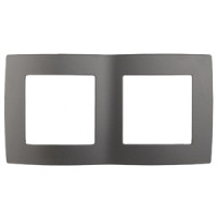 Рамка на 2 поста, Эра12, 12-5002-12 ЭРА графит 10/100 Рамка на 2 поста, Эра12, 12-5002-12 ЭРА графит 10/100