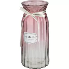 Ваза Romantica из цветного стекла с рельефным корпусом, размер: 24*10,8 см с градиентом