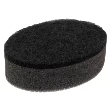 Губка для мытья посуды двухслойная овальная KS-07 (9.5х6.5х3см) черный/5 Губка для мытья посуды двухслойная овальная KS-07 (9.5х6.5х3см) черный/5