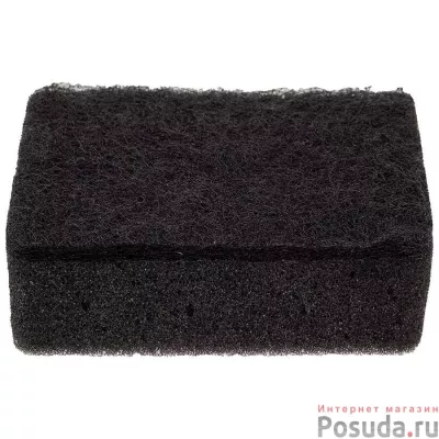 Губка для мытья посуды двухслойная прямоугольная KS-08 (9.5х6.5х3 см) черный/5