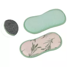 Губка-скраб двухсторонняя 19х9,5см 2шт, микрофибра+абразив Губка-скраб двухсторонняя 19х9,5см 2шт, микрофибра+абразив