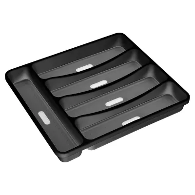 Лоток для столовых приборов FORMA, черный, 32,5*28,5*4,5 см (пластмасса)