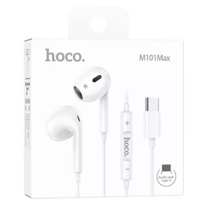 hoco наушники внутриканальные с микрофоном M101 Max Crystal, Type-C белый /144 hoco наушники внутриканальные с микрофоном M101 Max Crystal, Type-C белый /144