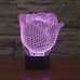 Ночник Camelion NL-401 "Роза" (наст. свет) LED 3Вт, RGB, USB 3 АА (в комплект не входят)
