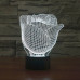 Ночник Camelion NL-401 "Роза" (наст. свет) LED 3Вт, RGB, USB 3 АА (в комплект не входят)