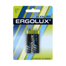 Батарейка Ergolux  6LR61 Alkaline BL-1 (9В) 12/60
