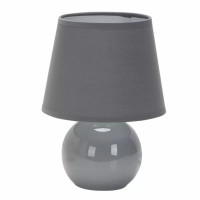 Настольный светильник с абажуром LEEK TL ALICE 02 GREY E14 60Вт 170х170х220мм, серый