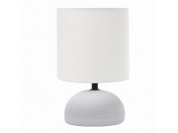Настольный светильник с абажуром LEEK TL MARLEY 02 GREY E14 60Вт 140х140х230мм, серый
