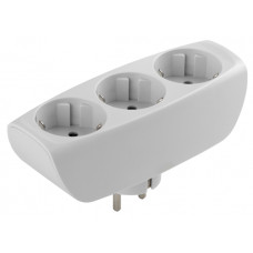 Тройник ЭРА SP-3e-W 3гн, c заземл, со шторками (белый) (10/60/960)