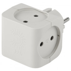 Тройник ЭРА SP-4-W 4гн, без заземл (белый) (10/60/2880)