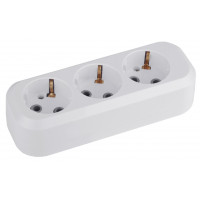 Колодка розеточная 3гн, с зазeмл KX-3e ЭРА /20