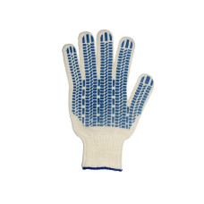 Перчатки х/б 7,5кл 6-нитка с ПВХ БЕЛАЯ ПРОТЕКТОР  БЕЗ МАРКИРОВКИ /мин.пар.10шт