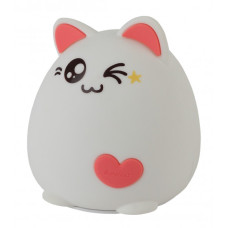 Ночник Эра "Кот" с выключателем NLED-413-1W-P белый с розовым