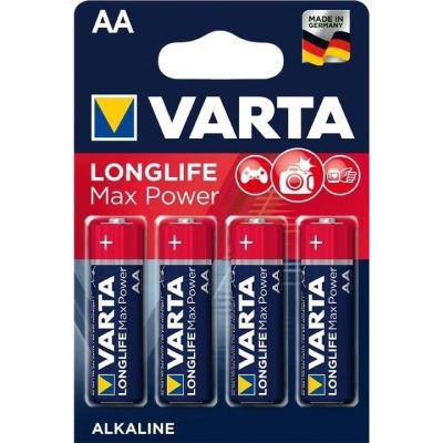 Батарейка VARTA Longlife Max Power AAА LR6 Alkaline BL 4 4/80/400 К