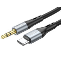 hoco Кабель AUX UPA22 Type-C-3.5 мм, 1 метр черный 1/31/310