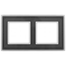 Рамка на 2 поста, стекло, Эра Elegance, 14-5102-00 ЭРА прозрачный+бел 10/100 ЦЕНА ▼