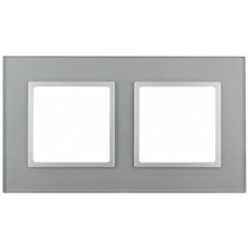 Рамка на 2 поста, стекло, Эра Elegance, 14-5102-03 ЭРА алюминий+алюм 5/50 ЦЕНА ▼ Рамка на 2 поста, стекло, Эра Elegance, 14-5102-03 ЭРА алюминий+алюм 5/50 ЦЕНА ▼