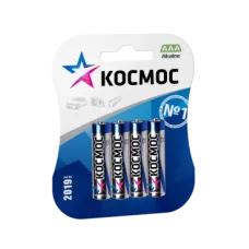 Батарейка Космос LR03 4B 48/576 Батарейка Космос LR03 4B 48/576