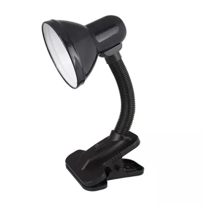 Настольный светильник с прищепкой Ultraflash UF-320P  C02 230В, 60Вт, E27,черный (пакет) 1/70