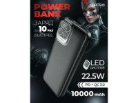 Perfeo Powerbank Atomic Age 10000 mAh/LED дисплей/PD + QC 3.0/Type-C/2 USB/Выход: 5A, max 22.5Wчерны