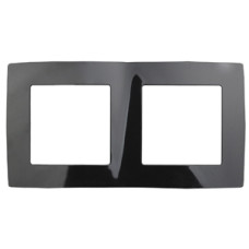Рамка на 2 поста, Эра12, 12-5002-06 ЭРА чёрный0 /мин.пар.3шт