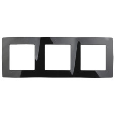 Рамка на 3 поста, Эра12, 12-5003-06 ЭРА чёрный /мин.пар.2шт