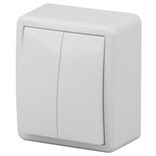 Выключатель двойной, 10АХ-250В, ОУ, Эра Эксперт, 11-1204-01 ЭРА белый 2/16/160 /мин.пар.2шт Выключатель двойной, 10АХ-250В, ОУ, Эра Эксперт, 11-1204-01 ЭРА белый 2/16/160 /мин.пар.2шт