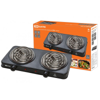 Электроплитка двухконф. ЭПС2 230 В, 2х1 кВт, спираль, черная, TDM 1/6 Электроплитка двухконф. ЭПС2 230 В, 2х1 кВт, спираль, черная, TDM 1/6