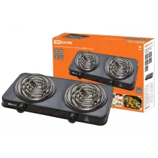 Электроплитка двухконф. ЭПС2 230 В, 2х1 кВт, спираль, черная, TDM 1/6