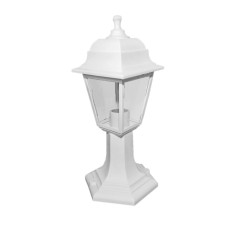 Садово-парковый светильник НТУ 04-60-001 У1"Оскар"четырехгр.,стойка,пластик,ромб,рельеф,белый