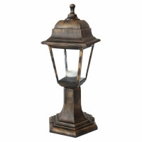 Садово-парковый светильник НТУ 04-60-001 У1"Оскар"4-х гр,стойка,пласт,ромб,рельеф,чер под бронзу