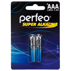 Батарейка PERFEO LR03/2BL Super Alkaline 2/60/480