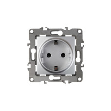 Розетка 2P+E Schuko без м.лапок, 16A-250В, IP20, Эра12, 12-2001-03 ЭРА алюминий /10 Розетка 2P+E Schuko без м.лапок, 16A-250В, IP20, Эра12, 12-2001-03 ЭРА алюминий /10