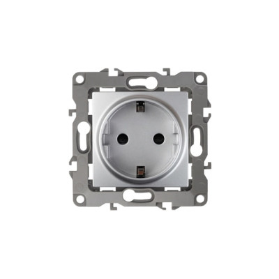 Розетка 2P+E Schuko без м.лапок, 16A-250В, IP20, Эра12, 12-2001-03 ЭРА алюминий /10 Розетка 2P+E Schuko без м.лапок, 16A-250В, IP20, Эра12, 12-2001-03 ЭРА алюминий /10
