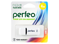 Perfeo USB флэш-диск 4GB C02 White 10/100