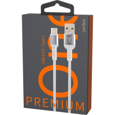 Кабель Type-C - USB белый 1м PERFEO