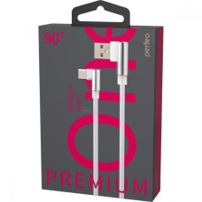 Кабель Type-C - USB белый 1м PERFEO угловой
