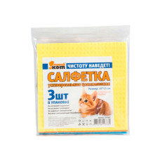 Салфетка целлюлозная универсальная 15х15 см (3 шт) Рыжий кот /2 Салфетка целлюлозная универсальная 15х15 см (3 шт) Рыжий кот /2