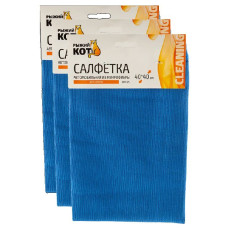 Салфетка из микрофибры 40х40см "Супервпитывающая" CM-05 для стекла Рыжий кот 3/10 Салфетка из микрофибры 40х40см "Супервпитывающая" CM-05 для стекла Рыжий кот 3/10