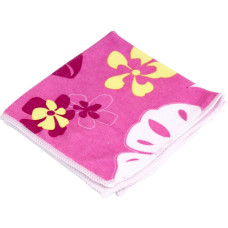 Салфетка из микрофибры 30х30см M-04Р розовая с рисунком Рыжий кот /4