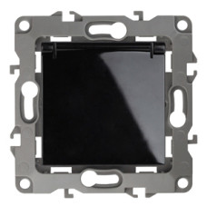 Розетка 2P+E Schuko со шторками с крышкой, 16A-250В, IP20, Эра12, 12-2103-06 ЭРА чёрный 10/100 Розетка 2P+E Schuko со шторками с крышкой, 16A-250В, IP20, Эра12, 12-2103-06 ЭРА чёрный 10/100