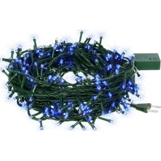VEGAS   Электрогирлянда "Нить" 100 синих LED ламп, контр-р 8 режимов, зеленый провод, 10 м, 220 v/20