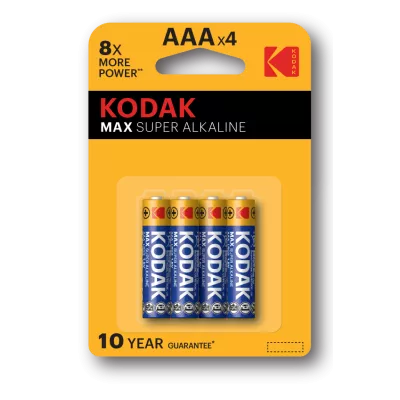 Батарейка Kodak max K3A-4 LR03 BL-4  40/200/32000  (30952812)