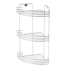 Полка угловая трехъярусная CHR-372, размер:19*19*40см (хромир. металл) Рыжий кот