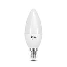 Gauss Лампа светодиодная LED7-C35-6500K-Е14 550lm диммируемая 2/10/100