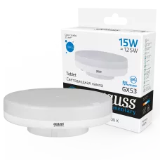 Gauss Лампа светодиодная Elementary LED15-GX70- 6500К 1/10/100
