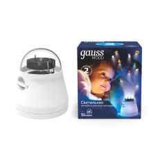 Ночник Gauss DIY0011 4W 220-240V белый со сменной проекцией с кабелем + выключ LED 1/50