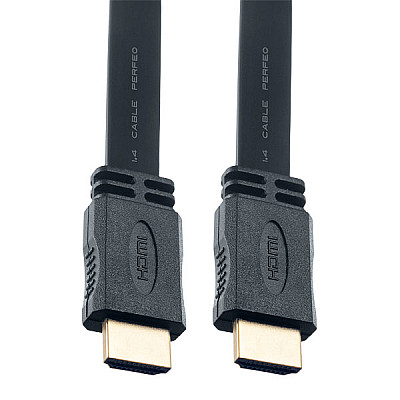 PERFEO Кабель HDMI A вилка - HDMI A вилка, плоский, ver.1.4, длина 3 м. (H1303) /25