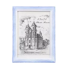 Рамка багетная    01    15х21    03 карцовка 32 Голубое дерево с патиной б/м